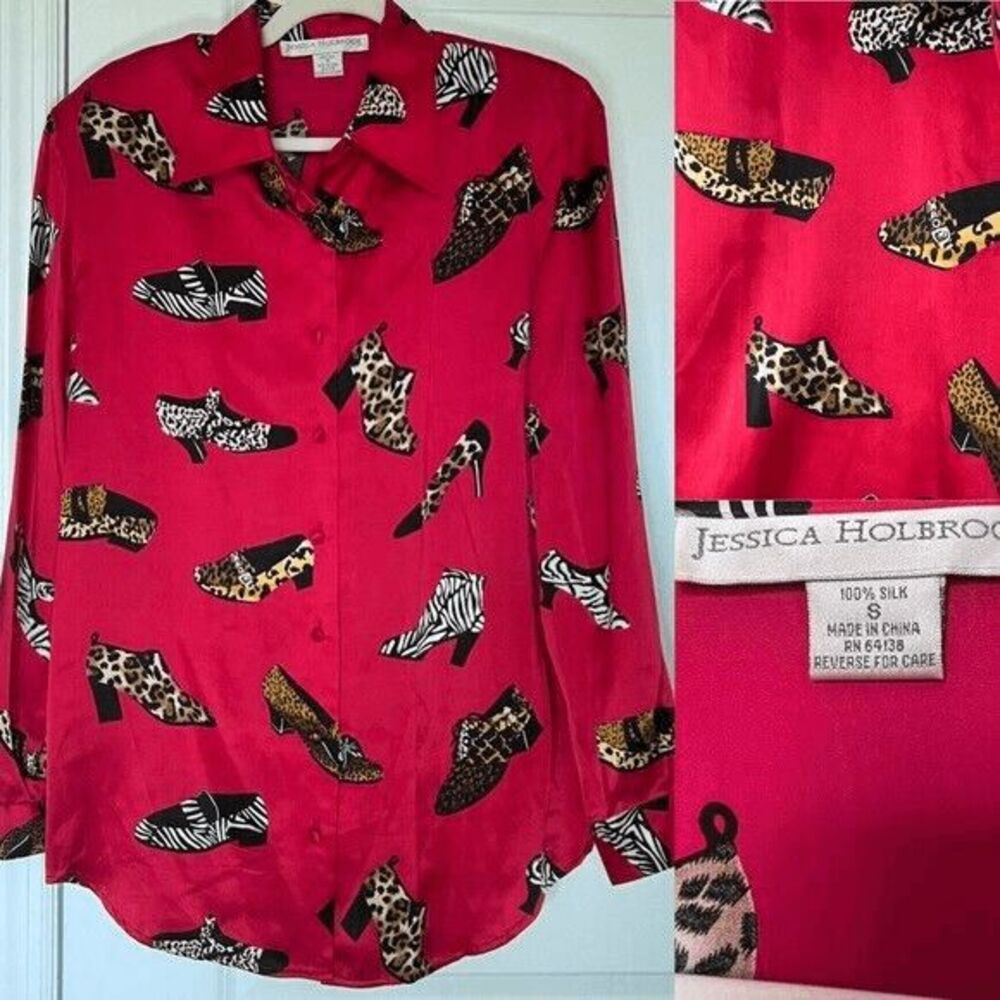 Jessica Holdbrook Silk Red Long Sleeve